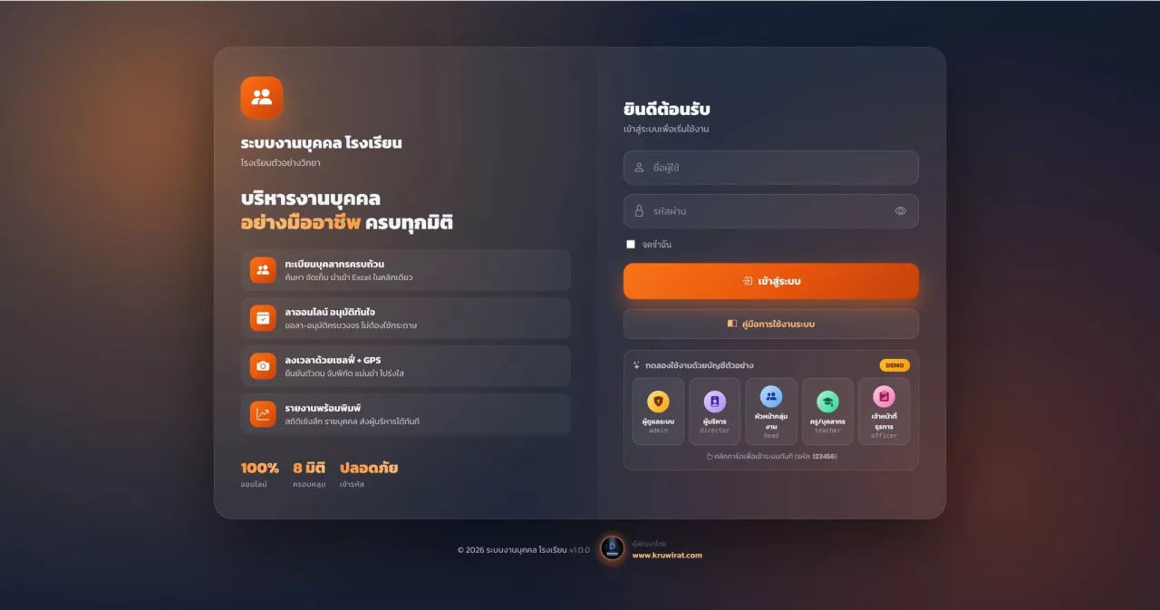 ระบบงานบุคคลในสถานศึกษา (HRS)